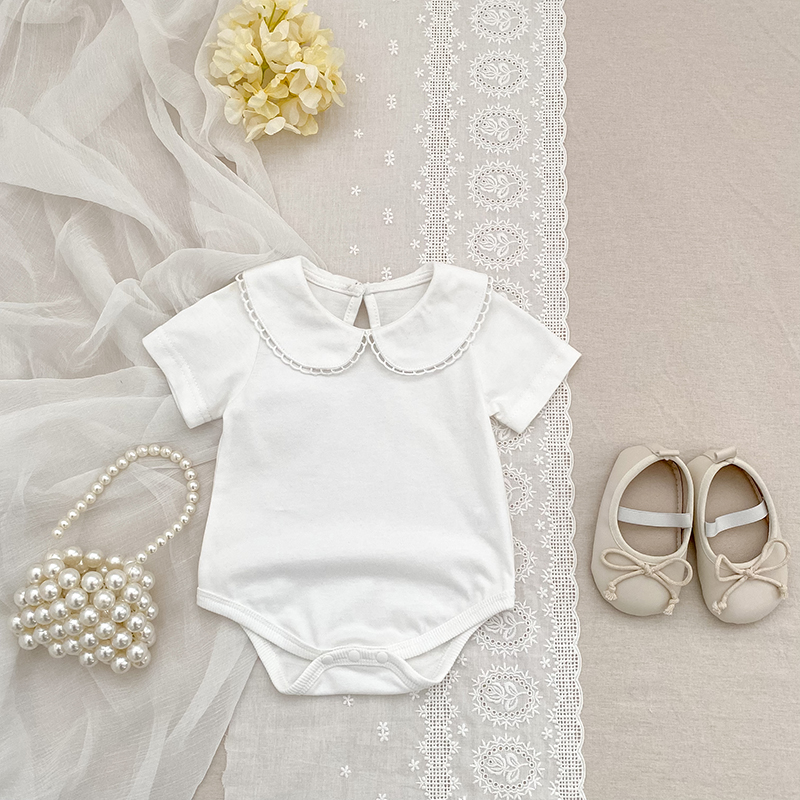 Bamboo Bodysuit Baby - Peleles de Color sólido con cuello