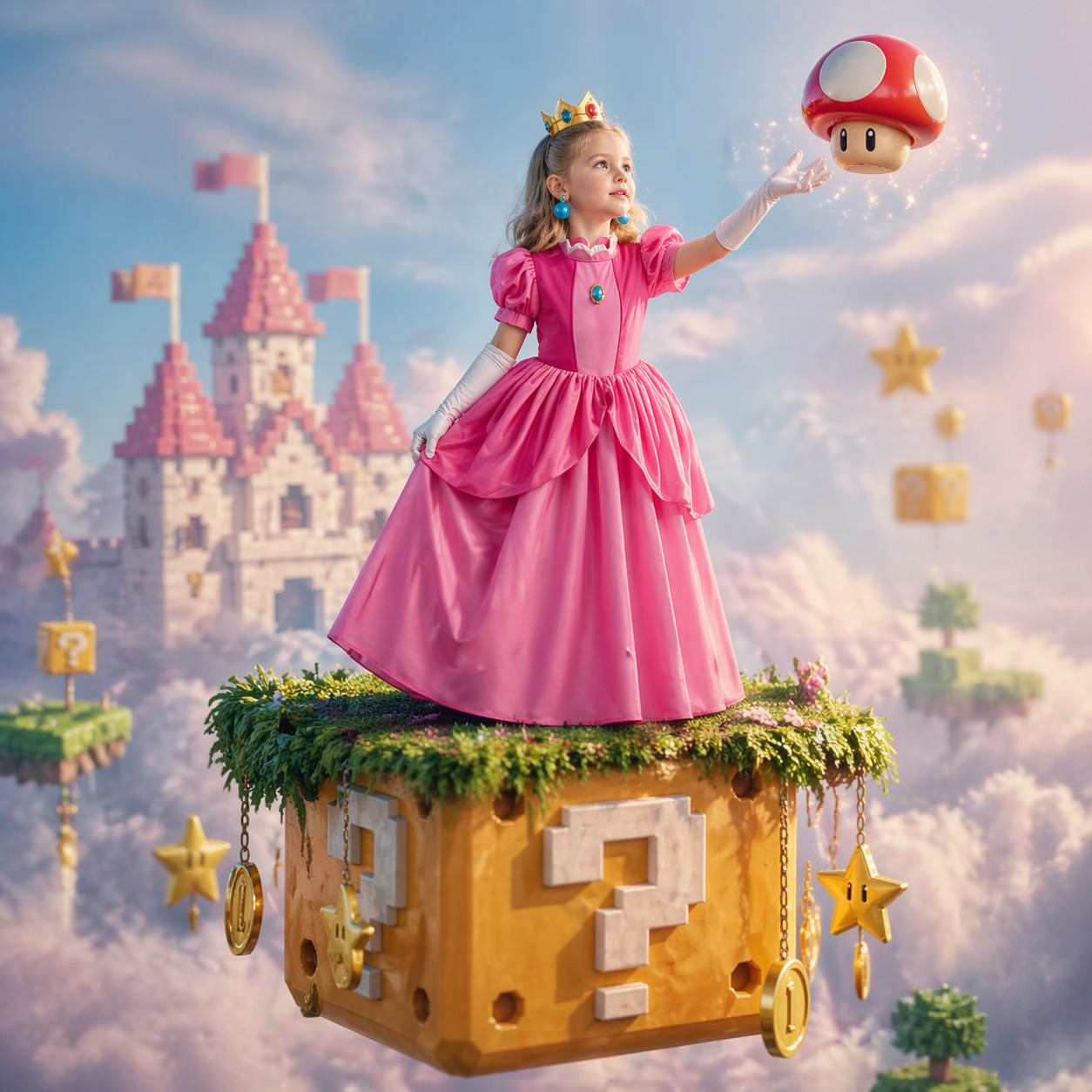 Baby Clothing Girls - Conjunto de Disfraz de Princesa Peach