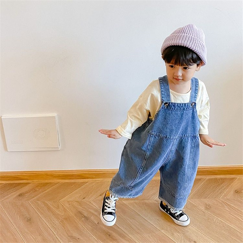 Baby Overall Denim - Pantalones holgados de pierna ancha para