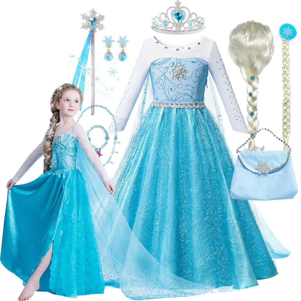 Baby Clothing Girls - Disfraz de princesa Elsa para niña,