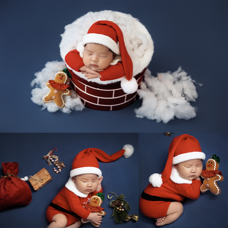 Baby Clothing Set - Ropa de fotografía de Papá Noel