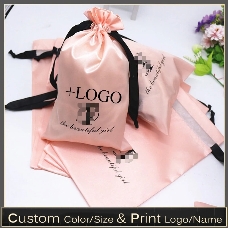 Baby Clothing Easter - Bolsa de satén de seda rosa