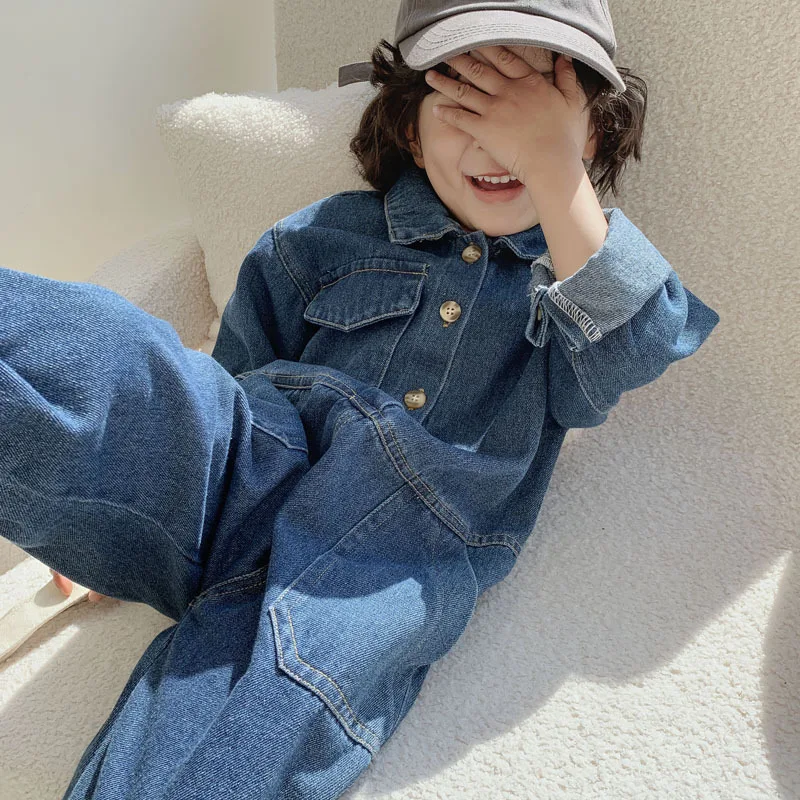 Baby Overall Denim - Peto vaquero para niños, mono de