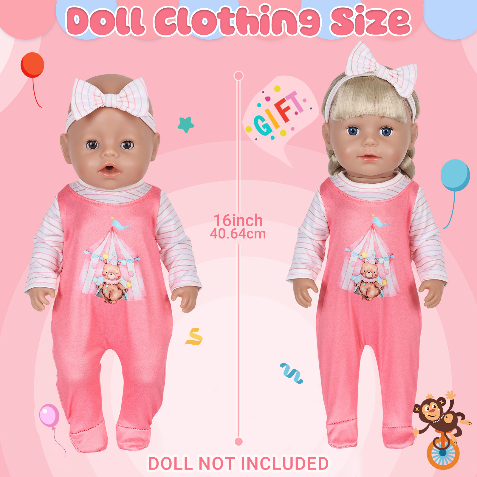 Ropa para muñecas de 16-18 pul - Baby Clothing Set reseña y precio